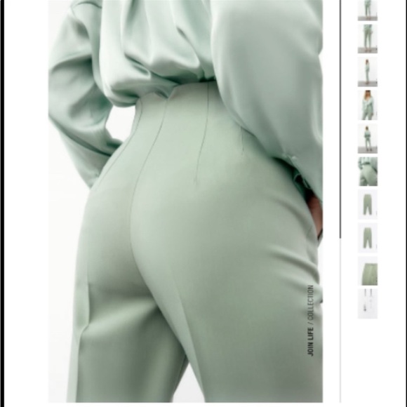 High waisted mint trousers - Picture 3 of 7